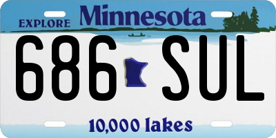 MN license plate 686SUL