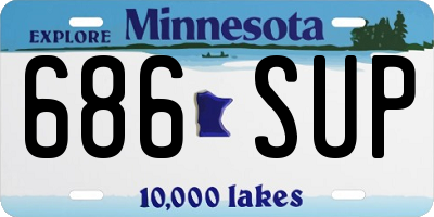 MN license plate 686SUP
