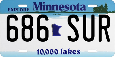 MN license plate 686SUR
