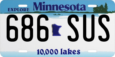 MN license plate 686SUS