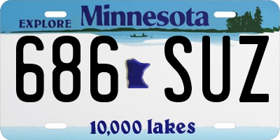 MN license plate 686SUZ