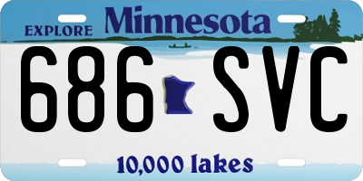 MN license plate 686SVC