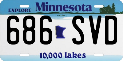 MN license plate 686SVD