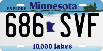 MN license plate 686SVF