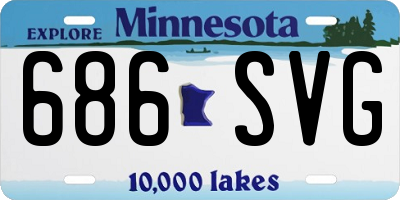 MN license plate 686SVG