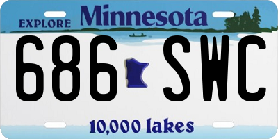MN license plate 686SWC