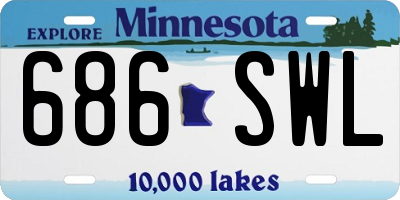 MN license plate 686SWL