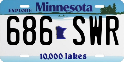 MN license plate 686SWR