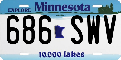 MN license plate 686SWV
