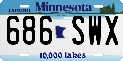 MN license plate 686SWX