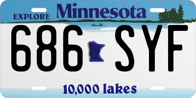 MN license plate 686SYF