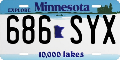 MN license plate 686SYX