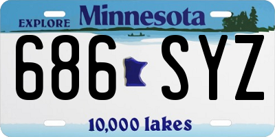 MN license plate 686SYZ