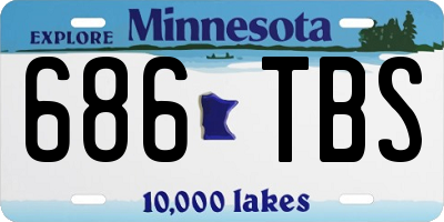 MN license plate 686TBS