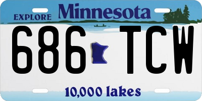 MN license plate 686TCW