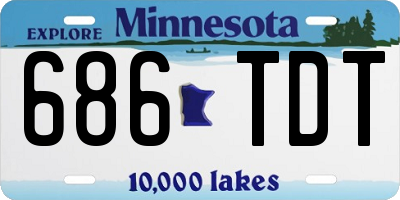 MN license plate 686TDT
