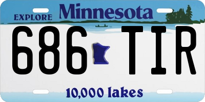 MN license plate 686TIR