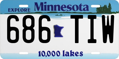 MN license plate 686TIW