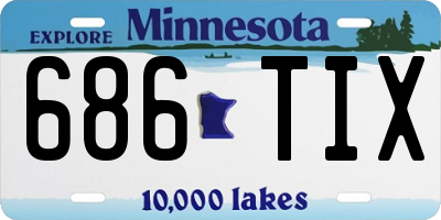 MN license plate 686TIX