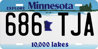 MN license plate 686TJA
