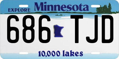 MN license plate 686TJD