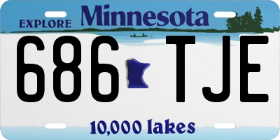 MN license plate 686TJE