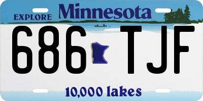 MN license plate 686TJF