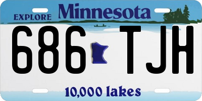 MN license plate 686TJH