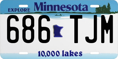 MN license plate 686TJM