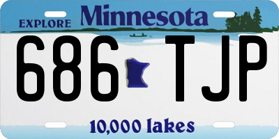 MN license plate 686TJP
