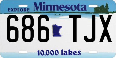MN license plate 686TJX