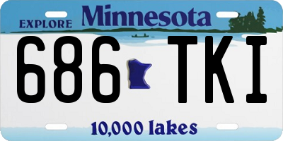 MN license plate 686TKI