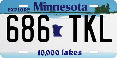 MN license plate 686TKL