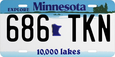 MN license plate 686TKN