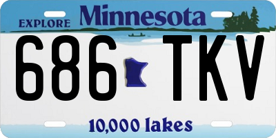 MN license plate 686TKV