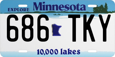 MN license plate 686TKY