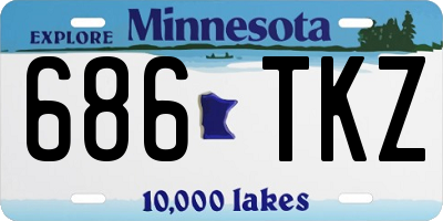 MN license plate 686TKZ