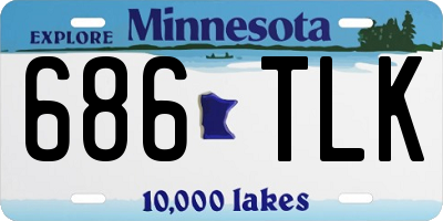 MN license plate 686TLK
