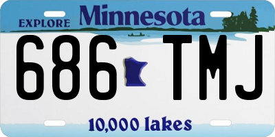 MN license plate 686TMJ