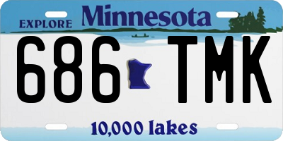 MN license plate 686TMK