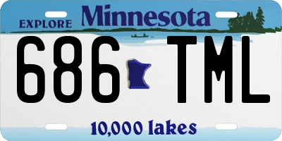 MN license plate 686TML