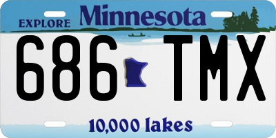 MN license plate 686TMX
