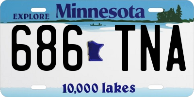 MN license plate 686TNA