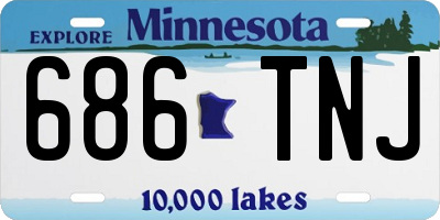 MN license plate 686TNJ