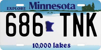 MN license plate 686TNK