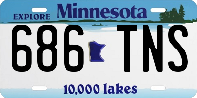 MN license plate 686TNS