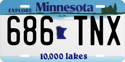 MN license plate 686TNX