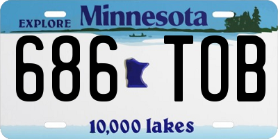 MN license plate 686TOB