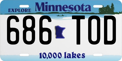 MN license plate 686TOD