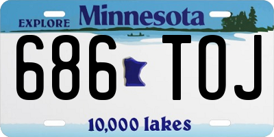 MN license plate 686TOJ